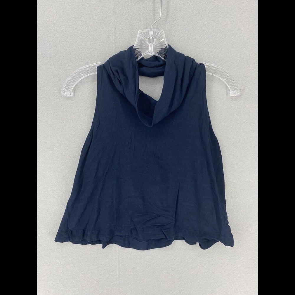 Free People Anthropologie Womens Blouse X-Small Cowl Neck Open Back Tank Top